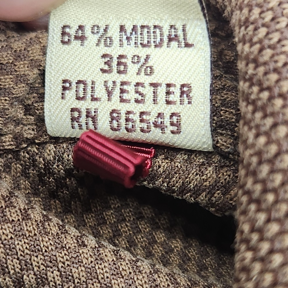 Tommy Bahama Polo Shirt Mens Size XL Brown Modal Polyester - Picture 7 of 7